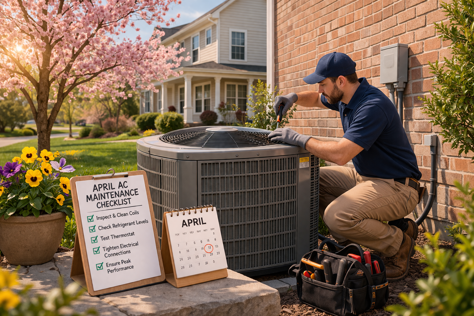 Why April Is the Best Time to Service Your AC in Central Maryland (Before the Rush)